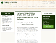 Tablet Screenshot of oakleafclub.ca